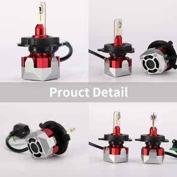 

2Pcs Super Bright F6 Car 12000Lm Csp Car Headlights Led Headlights for High/Low Beam Headlights Fog Bulb 6000K