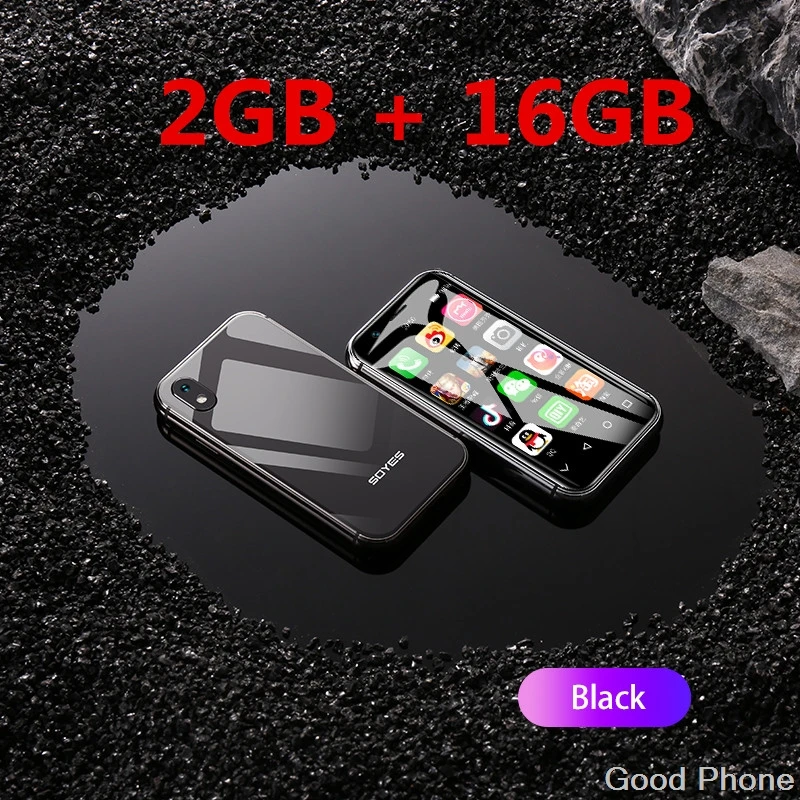 Soyes S10 3g 32G водонепроницаемый мини-смартфон Android 6,0 MTK6737 1800mAh Soyes XS мобильный телефон NFC для распознавания лица и отпечатков пальцев - Цвет: XS 2GB 16GB black