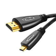 Высокая скорость разрешение Micro HDMI к HDMI кабель 1080P 3D Папа-папа адаптер позолоченный кабель для HDTV телефон ПК камера планшеты