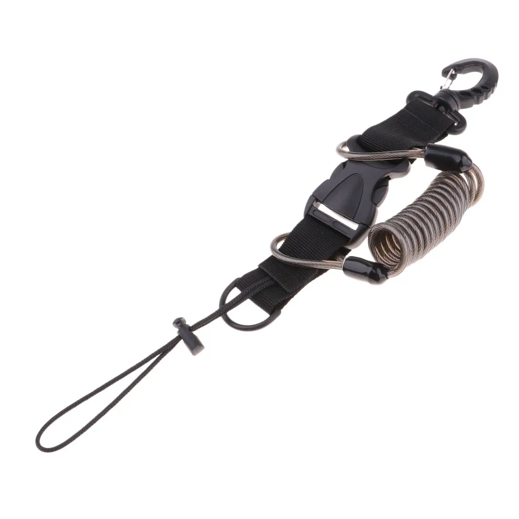 Scuba Diving Dive Lanyard Clip Snorkeling Webbing Strap with Quick Release Buckle for Camera Holding