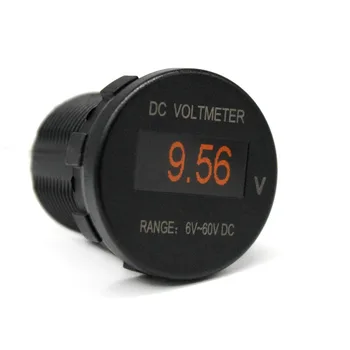 

OLED screen shell pc Voltmeter 8-60V Mini OLED DC Voltmete 12v/24v 6.3mm Car and motorcycle accessories