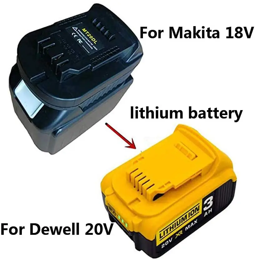 Акция-адаптер для аккумулятора Mt20Dl Makita 18V Bl1830 Bl1860 Bl1815 литий-ионный аккумулятор