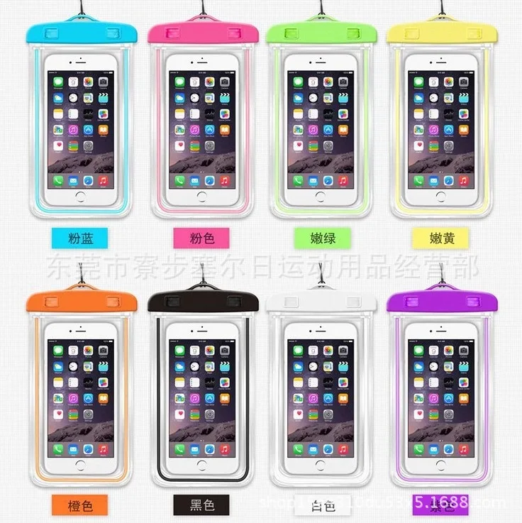Night Light Sports Universal Waterproof Cellphone Bag Shining Outdoor Sports Creative-Waterproof Cellphone Bag