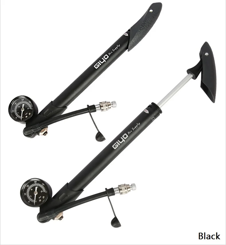 Giyo 300psi High pressure Bicycle Tire Pump Road Bike Cycling Pump With Lever Gauge for MTB Fork