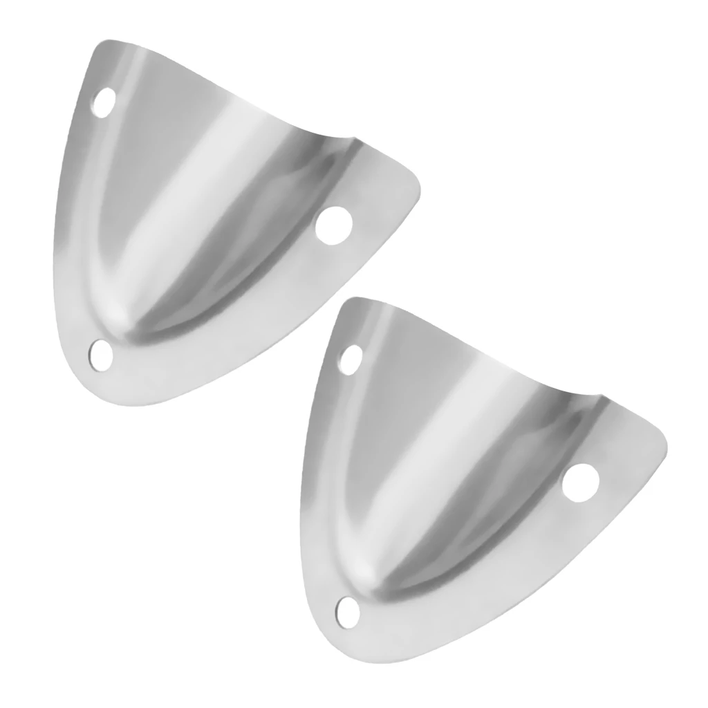 2pcs Heavy Duty Marine Grade Stainless Steel Large Clamshell Vent / Wire Cover for Boats