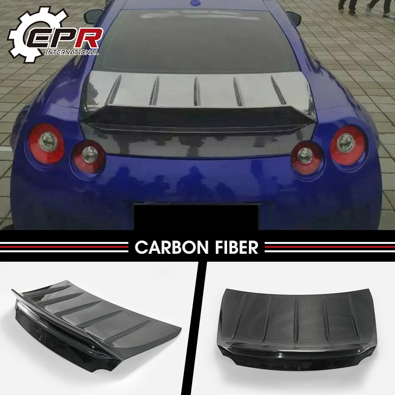 Углеродное волокно Отделка багажника для Nissan GTR R35 TP Стиль задний багажник
