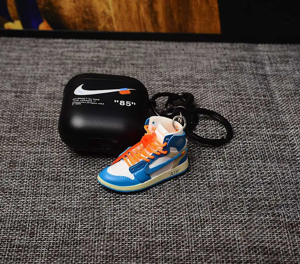 OW UNC ORANGE Дропшиппинг Ретро OG 3D модель кроссовок телефон air pod 2 Чехол Airpod PRO Чехол брелок сумка коробка Подвеска Пара Кукла аксессуар - Цвет: OW UNC ORANGE