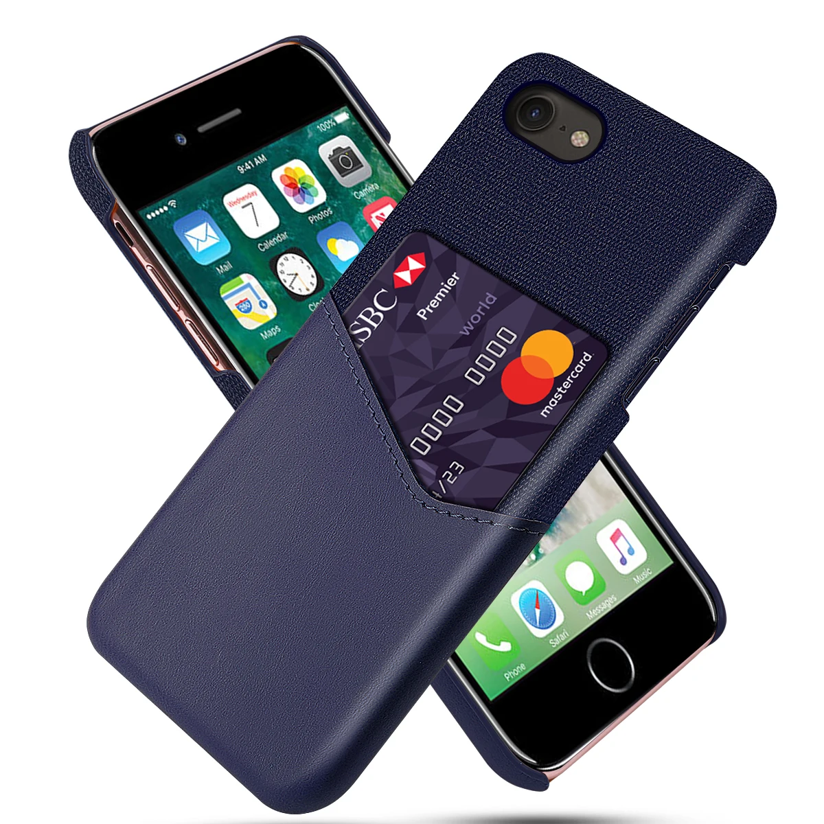 Чехол для iPhone SE 2020 тонкий поликарбонатный жесткий чехол из искусственной кожи с