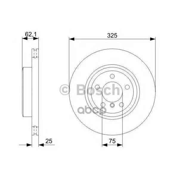 Тормозной Диск 0986479348 Bosch арт. 0986479348