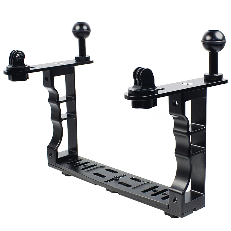 

ABKT-Aluminum Alloy Diving Underwater Tray Kit Light Extension Arm Bracket System,with Handle Grip Stabilizer Rig