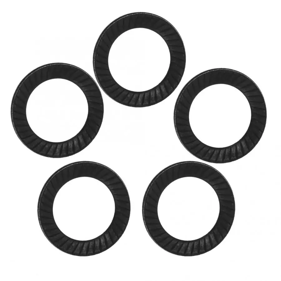 

10Pcs/set M8/M10 Steel Ribbed Lock Washer Spacers Washers Anti-skid Gaskets with Double-sided Ridges