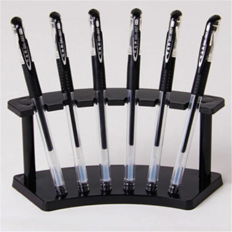 Черный держатель для ручек с 6 отделениями канцелярский контейнер офисный