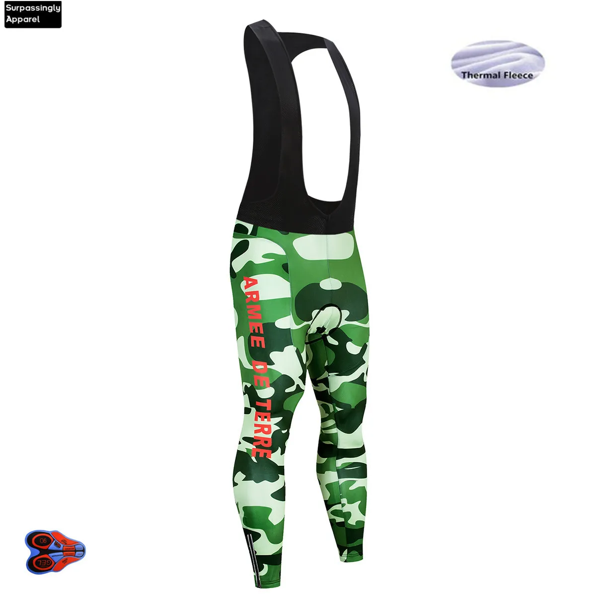 

Camouflage Cycling Bib Shorts 2019 Bike Racing Bicycle Cycling Shorts Culotte Ciclismo 9D Gel Bib Pants Winter Fleece Thermal