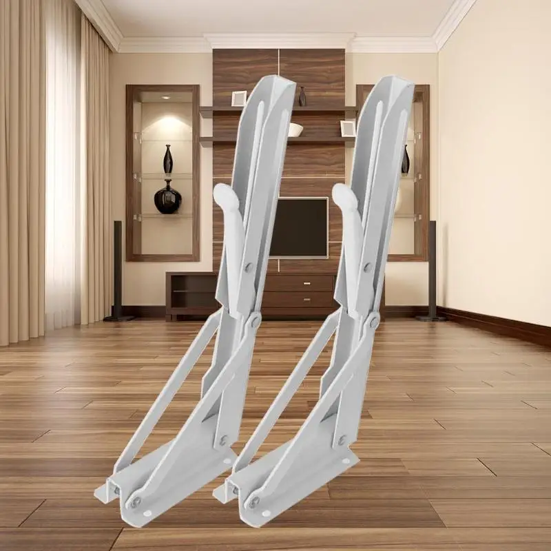 

2pcs Stainless Steel Folding Bracket Triangular Rack Wall-mounted Storage Shelf Necessary Household Hardware Accessories
