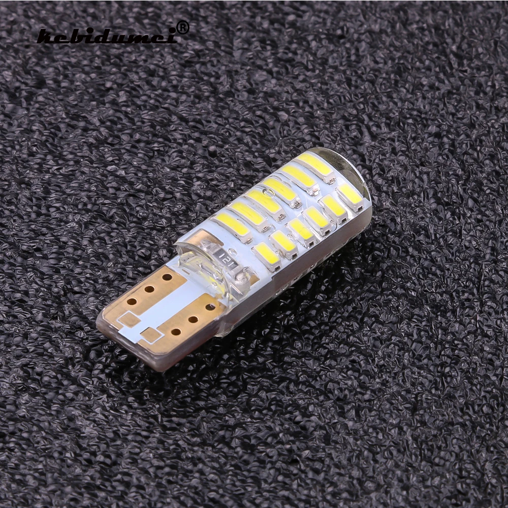 

12V 24SMD 5000K Cold White Light T10 LED Bulbs Light Lamp Car Interior Reading Light Wedge Side License Plate 5W5 Car Width Lamp