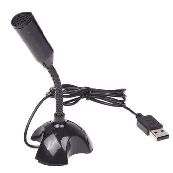

USB Microphone Web Flexible Noise Canceling Mic For Mac PC Computer Laptop Stand