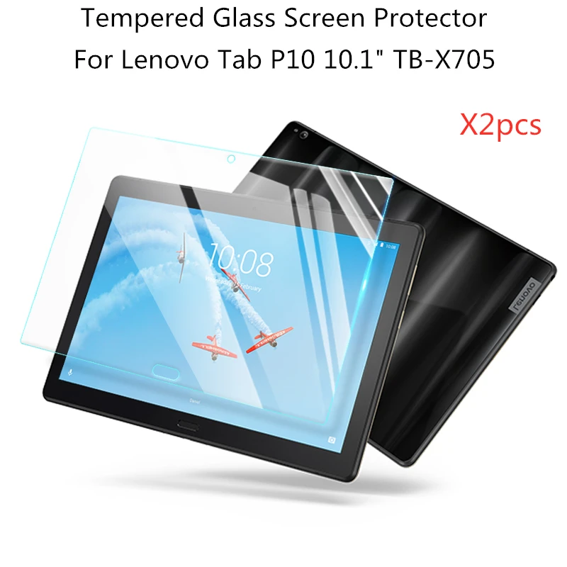 

2pcs 9H Explosion-proof Tempered Glass Screen Protector For Lenovo Tab P10 10.1 TB-X705 Tablet Protective Film TB-X705F X705N