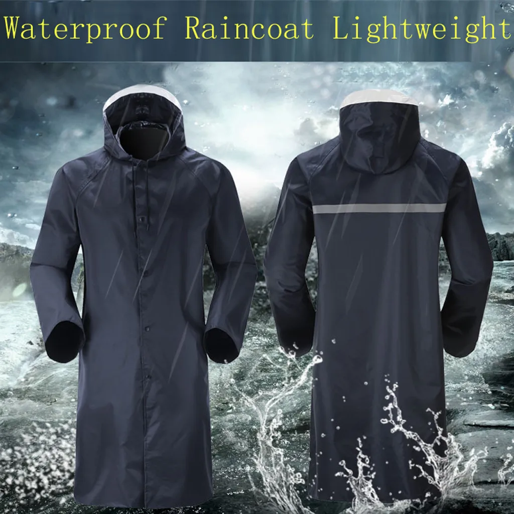 All seso мужской водонепроницаемый плащ Легкий Повседневный с капюшоном дождевик длинная куртка пальто водонепроницаемый палатка открытый палатка коврик