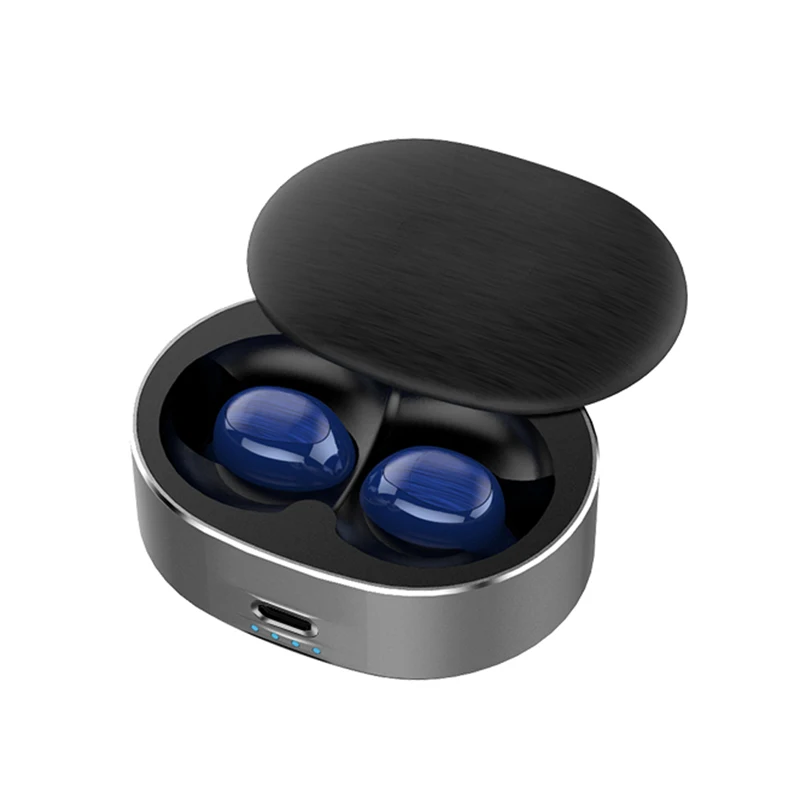 Blue TWS 5,0 Мини Bluetooth наушники Беспроводные спортивные наушники 3D стерео гарнитура шумоподавление наушники с микрофоном - Цвет: Blue