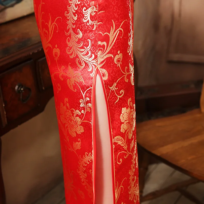 Сексуальное китайское платье с принтом Cheongsam для женщин высокие восточные платья