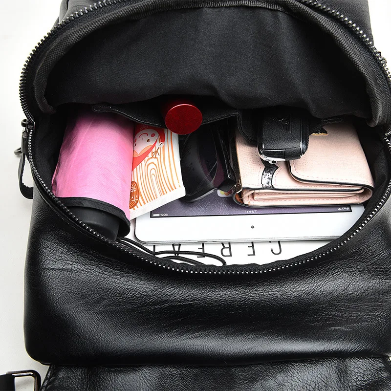 Leather shoulder bag women's backpack 2020 new Korean version of Joker fashion women's multifunctional women's anti-theft