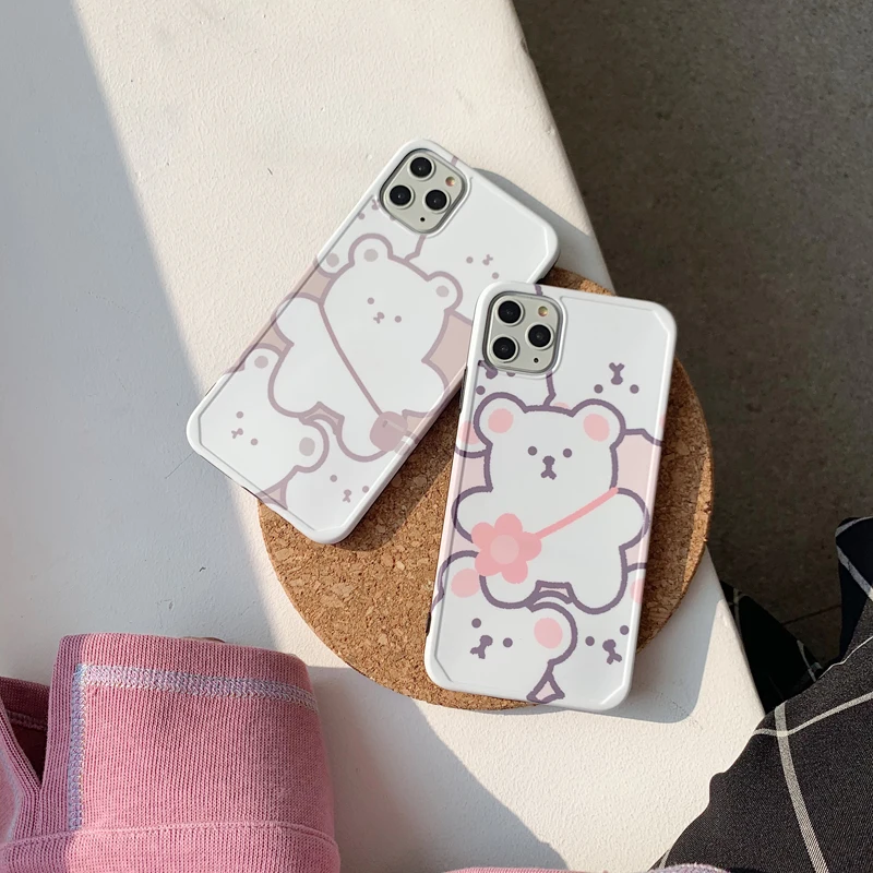Мягкий силиконовый чехол для телефона с милым мультяшным медведем iPhone 11 |