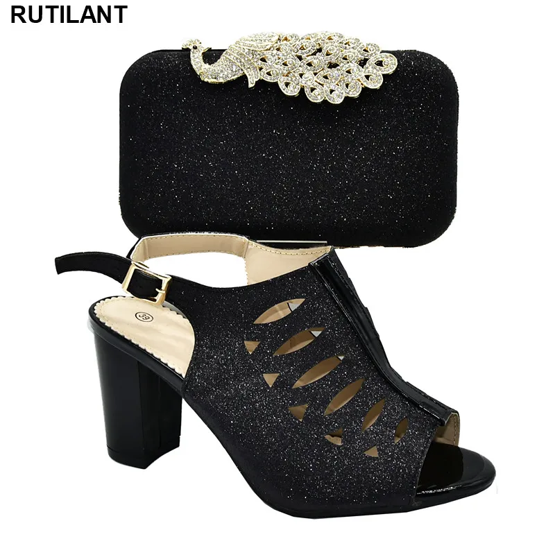 

Decorated with Rhinestone Women Pumps African Matching Shoes and Bags Italian In Women Shoe and Matching Bag for Nigeria Party