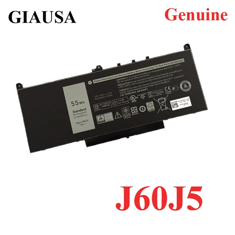 GIAUSA Подлинная J60J5 батарея для Dell E7270 E7470 1W2Y2 242WD MC34Y J6Oj5 | Компьютеры и офис
