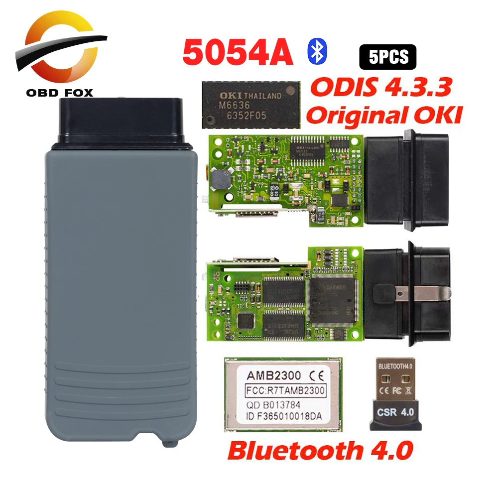 5054 ODIS V4.3.3 5054A OKI полный чип 5054a uds Bluetooth диагностический инструмент 5 шт./лот DHL