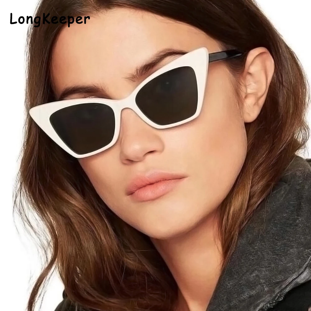 

Vintage Square Cateye Sunglasses Women Luxury Brand Designer Sun Glasses Cat Eye Shades Oversized Lens Ladies Trend Eyeglasses