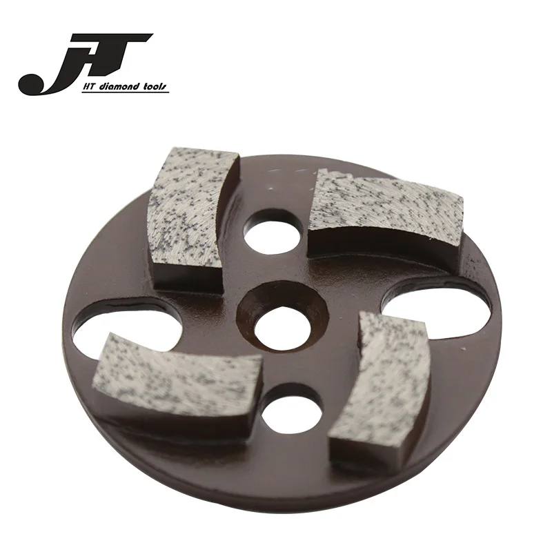 

Free shipping concrete 4inch 4 bar diamond 4-seg diamond grinding blocks12pcs
