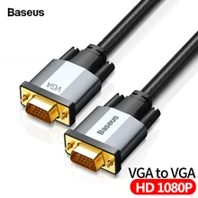 Baseus VGA To VGA Cable 15 Pin 1080P HD Male to Male VGA Video Adapter Cable For Projector Monitor Computer PC TV VGA Wire Cord
