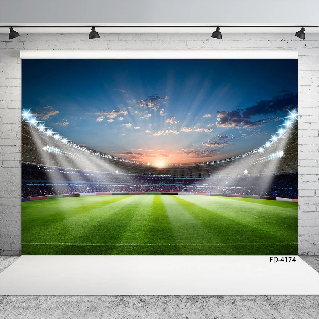 Football Field Stadium Light Photography Backgrounds Custom Backdrop Photo Studio for Baby Children Birthday Party PhotoShoot |