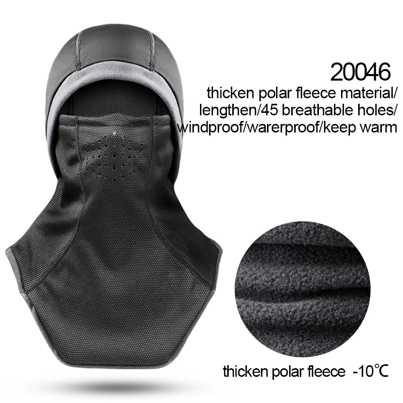 20046 CoolChange велосипедная маска для лица, Зимняя Теплая Флисовая Лыжная маска для велосипеда, маска для лица, щит сноуборд, шапка, холодный головной убор, велосипедная маска, шарф - Цвет: 20046