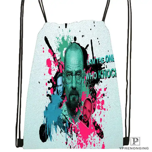 Drawstring Backpack Custom_ break-bad-aaron походная сумка на шнурке милый рюкзак для детей(черная спинка) 31x40 см#2018611-26 - Цвет: Drawstring Backpack