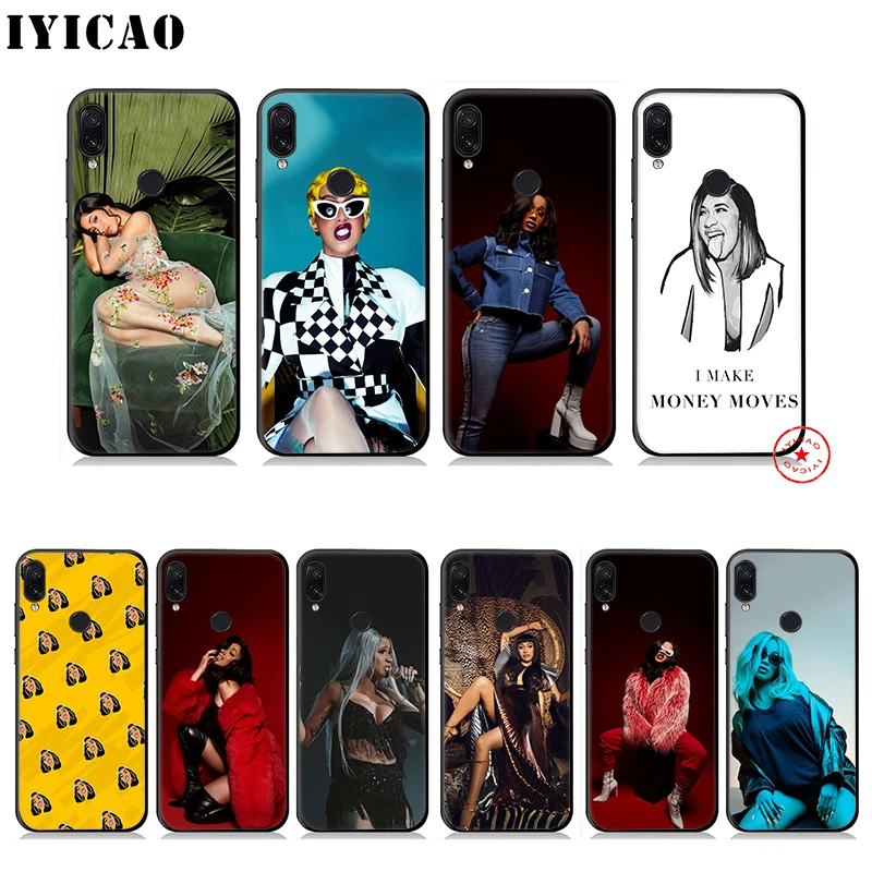 

IYICAO Cardi B Cool Rap Soft Case for Xiaomi Redmi Note 8 7 6 5 Pro for Redmi Note 5A 4X Back Silicone
