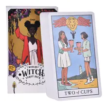 HOT! A bruxa moderna tarô deck guia cartão de mesa jogo de cartas mágico destino adivinhação cartão pdf guia para meninas uso
