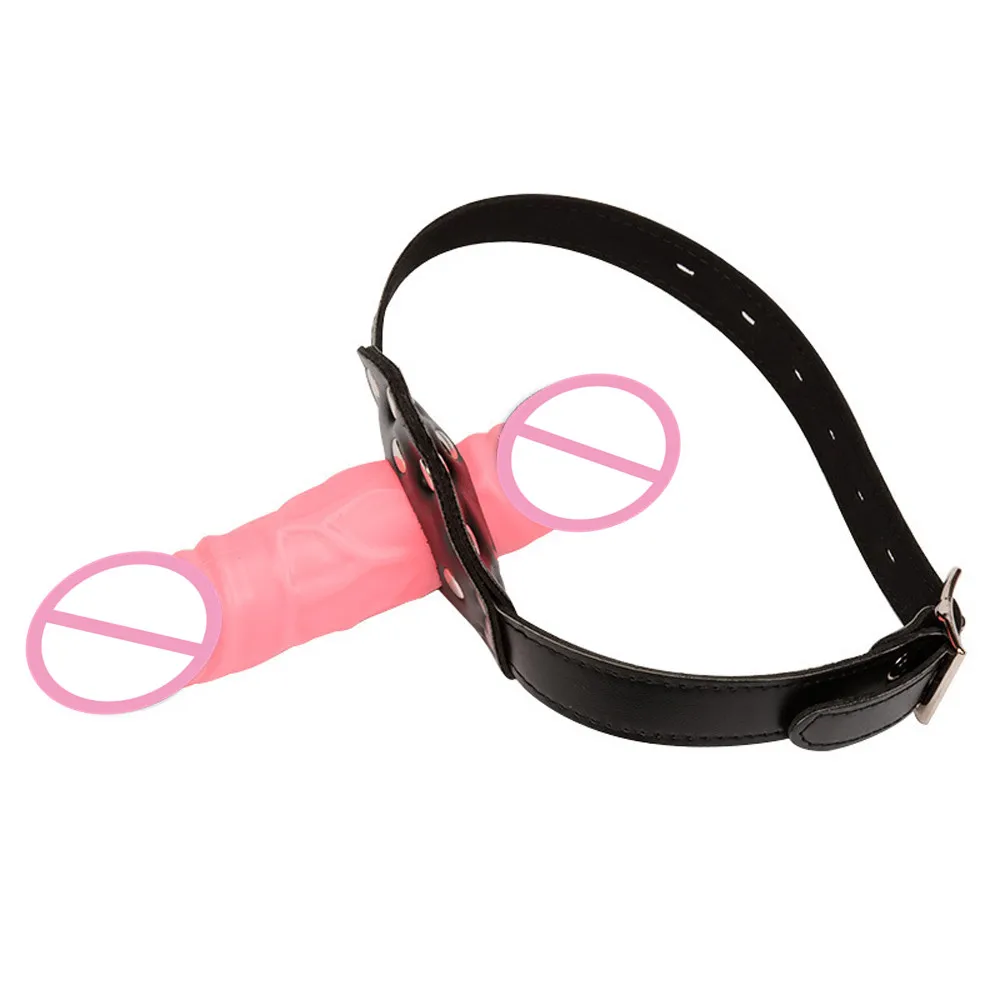 Double-Ended Dildo Gag Head Strapon Mouth Gag Fetish Bdsm Bondage Penis Harness Lesbian Sex Toys Sex Products Adult Erotic Toys