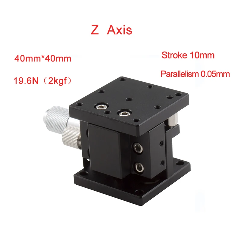 

Z axis 40*40mm Displacement Lift Stage Manual fine tuning platform Double Cross rail Sliding Table PLZ40