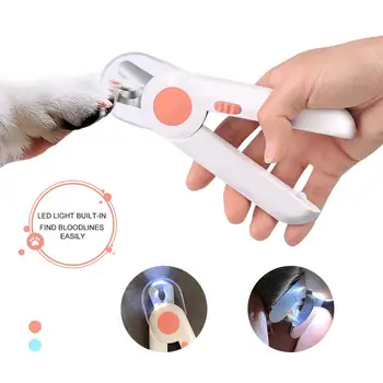 

Professional Pet Nail Clippers With LED Light Stainless Steel Scissors Grinder Grooming Cutter Paw Pet Cat Nail Dog Nail Care
