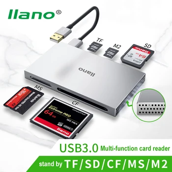 

LLANO USB 3.0 Card Reader USB To SD TF CF MS M2 Memory Card Adapter For PC Laptop OTG Multi Smart Card Reader Multi-disc Reader