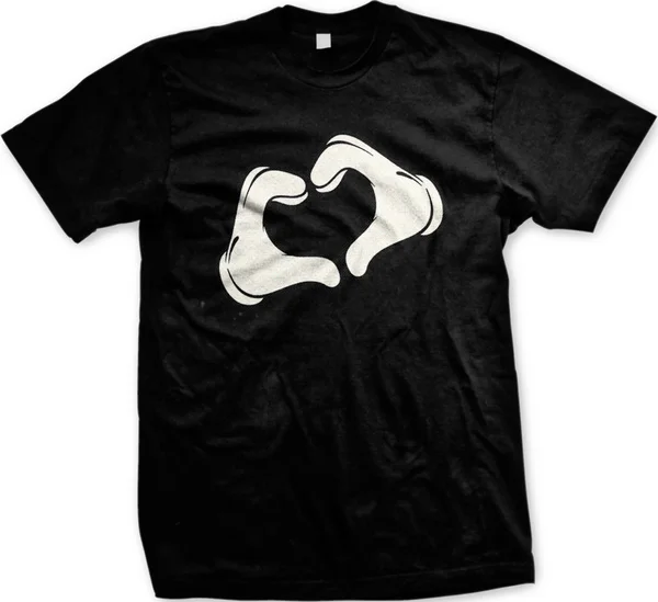 

Cartoon Hand Heart Love Relationship Funny Mens T-shirt
