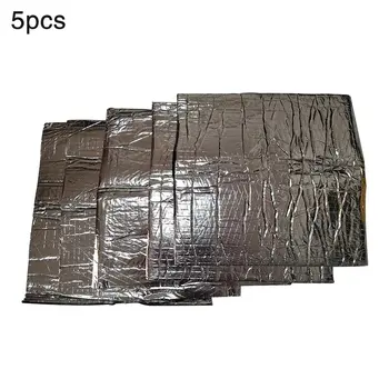 

5Pcs 500x500mm Auto Car Truck Firewall Heat Sound Deadener Aluminum Fiber Muffler Cotton Insulation Mat Car Accessories