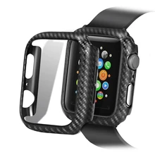 Funda con patrón de fibra de carbono para Apple Watch, accesorios para iWatch series 5 4 3 2 1 40mm 44mm 42mm 38mm 40 42 38 44mm