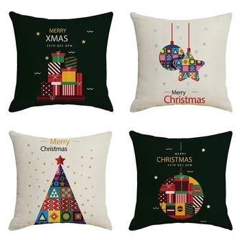 

Christmas Series Pillowcase Soft Peach Skin Decoration Pillowcase Holiday Home Decorations Cushion Cover Home Textile