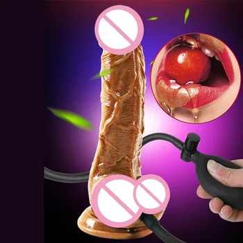 Inflatable Dildo Pump Suction Cup Realistic Big Penis Enlargement Anal Plug Sex Toys for Women Anus Dilator Masturbator Lesbain 6
