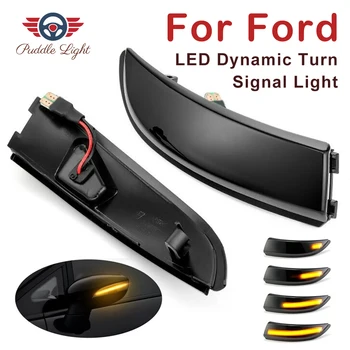 

LED Side Wing Rearview Mirror Dynamic Indicator Blinker Repeater Light 2pcs Flowing Turn Signal Light For Ford for Fiesta B-Max