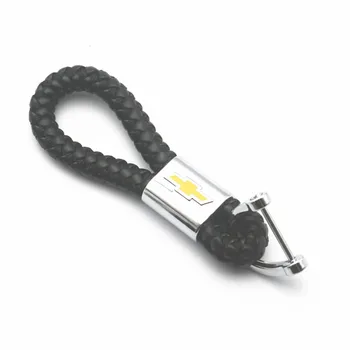 

Car Styling 3D Metal+Leather Emblem Car Key Ring Keychain Key Holder For Chevrolet Colorado Cruze Spark Captiva Malibu Trax Aveo
