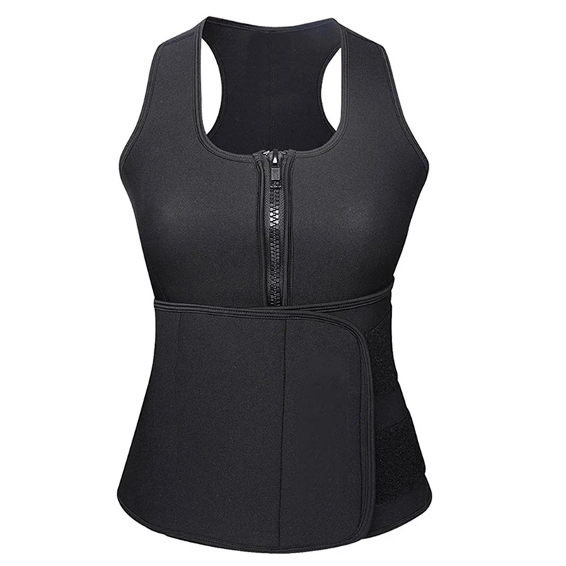black-1 Sfit женский жилет для похудения, пояс для похудения, неопреновый жилет для похудения с регулируемой талией - Цвет: black-1