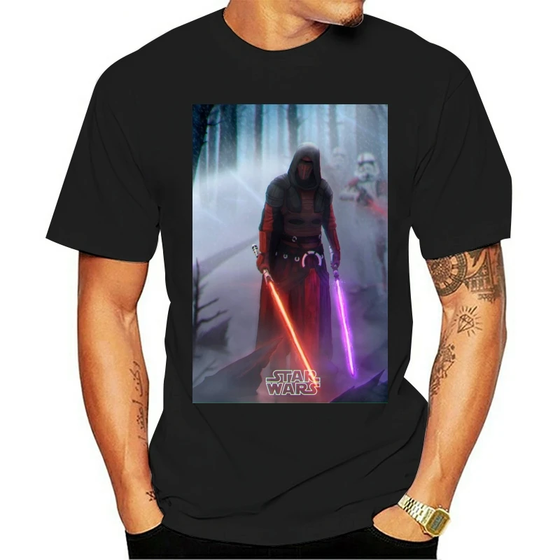 -Футболка Darth Revan 2021 Мужская/женская повседневная короткая из сукна с круглым
